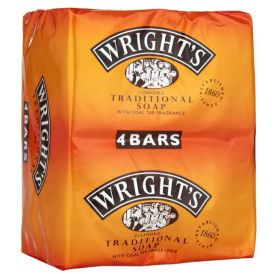 WRIGHTS COAL TAR SOAP - 100GM - PACK OF 4