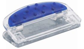 CLEAR MAGNETIC CLIP WITH BLUE GRIP