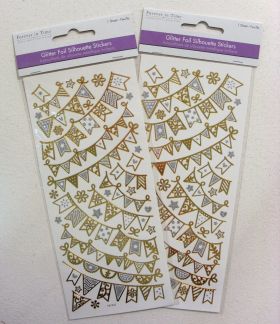 GLITTER FOIL STICKERS PENNANT GARLANDS 2