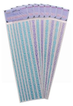 GLAMOUR FOIL CRYSTAL BORDERS STICKER