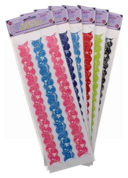 SCRAPBOOK STICKER FLORAL EMBOSSED