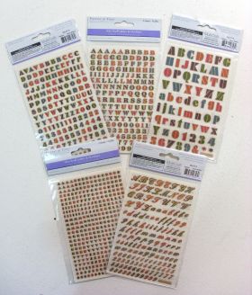 MINI KRAFT LETTERS & NUMBERS RETRO MEDLEY