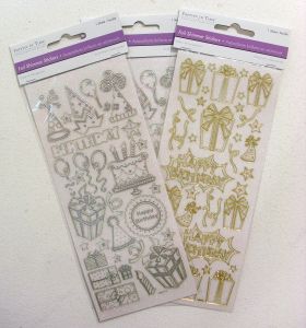 FOIL SHIMMER STICKERS BIRTHDAY