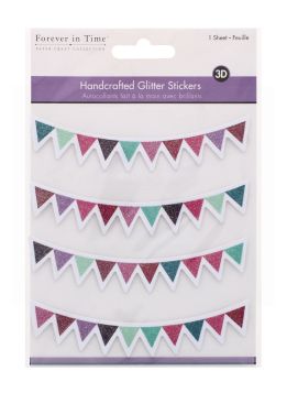 HANDCRAFTED GLITTER STICKERS PENNANT BANNERS 1 3D