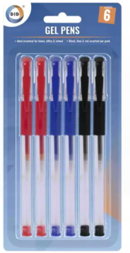 DID Gel Pens - Assorted Colours - Pack of 6