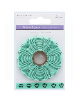 RIBBON TAPE  MINT CUPCAKE 1CMx2.75M