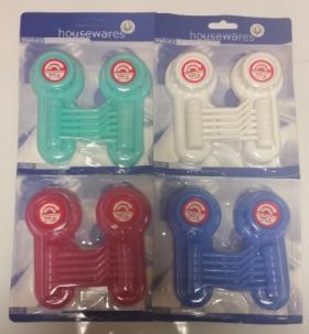 5 Arm Plastic Suction Hook - Pack Of 2 - Variety Of Colours