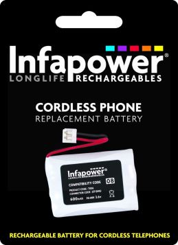 Infapower Cordless Phone Replacement Battery AAA (08) - Pack of 3