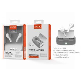 MTK TWS BTS Bluetooth Earphone - White