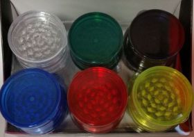 5 Part Tobacco Grinder - Assorted Colours - 6 x 5cm