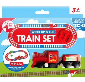 Wind up & Go 9 Piece Train Set - 18 x 15.5 x 3.5cm