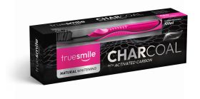 TRUE SMILE CHARCOAL TOOTHPASTE & BRUSH - NATURAL WHITENING - 100ML - EXP: 10/26