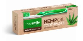 TRUSMILE HEMP OIL TOOTHPASTE WITH FREE BRUSH - NATURAL ORAL CARE - 100ML - EXP: 07/28
