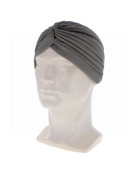 WOMEN SOFT HAIR TURBAN HEAD WRAP GREY 