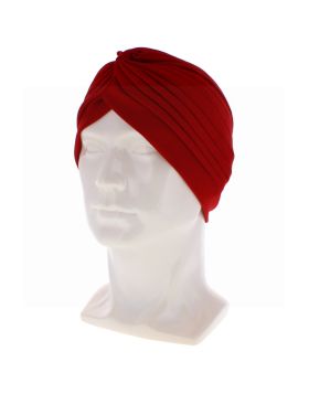 WOMEN HAIR TURBAN HEAD WRAP VELVET RED
