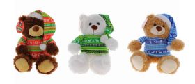 PLUSH CHRISTMAS BEAR WITH SWEATER