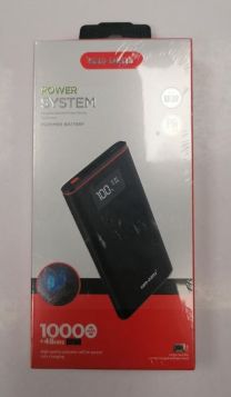 Ven-Dens High Quality Polymer Portable Power Bank with Display - 10000mAh