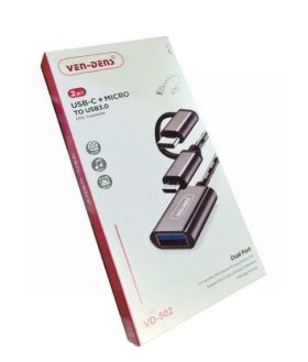Ven-Dens 2-in-1 USB-C + Micro to USB3.0 OTG Connector