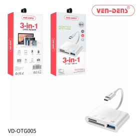 Ven-Dens 3 in 1 Card Reader Adaptor