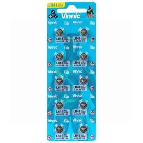 Vinnic LR41 AG3 Alkaline Batteries 1.5V - Pack of 10
