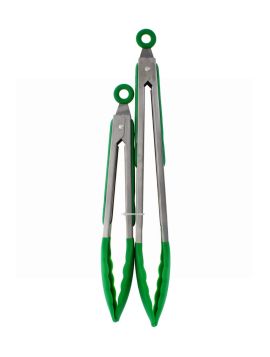 GREEN SILICON TONG PACK OF 2