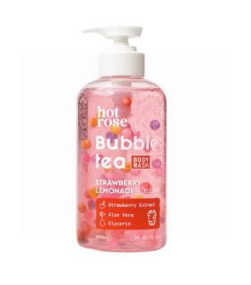 HOT ROSE BUBBLE TEA BODY WASH - STRAWBERRY LEMONADE - 500ML