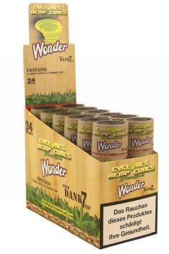 Cyclones Hemp Cones Extra Slow With Dank 7 Tip - Wonder - 24 Hemp Cones & 24 Wooden Tips - 24 Per Box