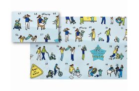 GIFT WRAP PAPER BLUE WITH 101 JOYS OF HAVING A BABY BOY