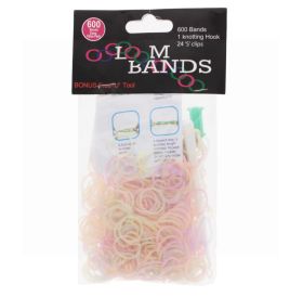 'LOOM BANDS BONUS FREE ''U'' TOOL 600 PCS'