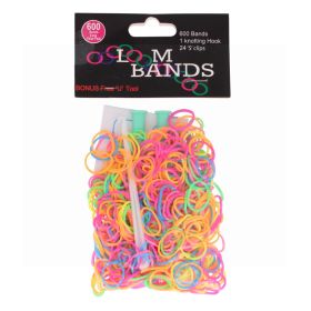'LOOM BANDS BONUS FREE ''U'' TOOL 600 PCS'
