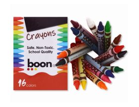 VIBRANT 16-COLOUR SCHOOL-QUALITY CRAYONS SET
