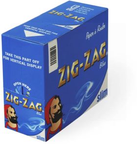 Zig Zag Blue King Size Slim - 50 Booklets 