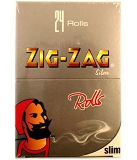Zig Zag Finest Quality Rolling Rolls - Silver - Slim - Pack of 24